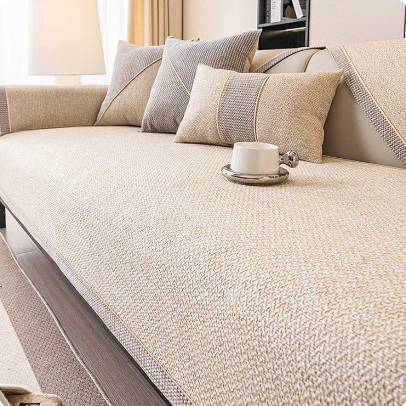Non-Slip Cotton-Linen Sofa Cover for All Seasons