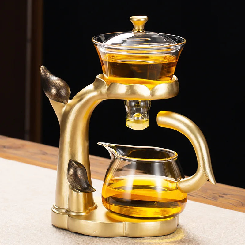 Semi-Automatic Magnetic Glass Tea Set for 6