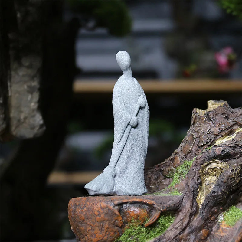 Small Buddha Stone Statue for Zen Garden and Meditation