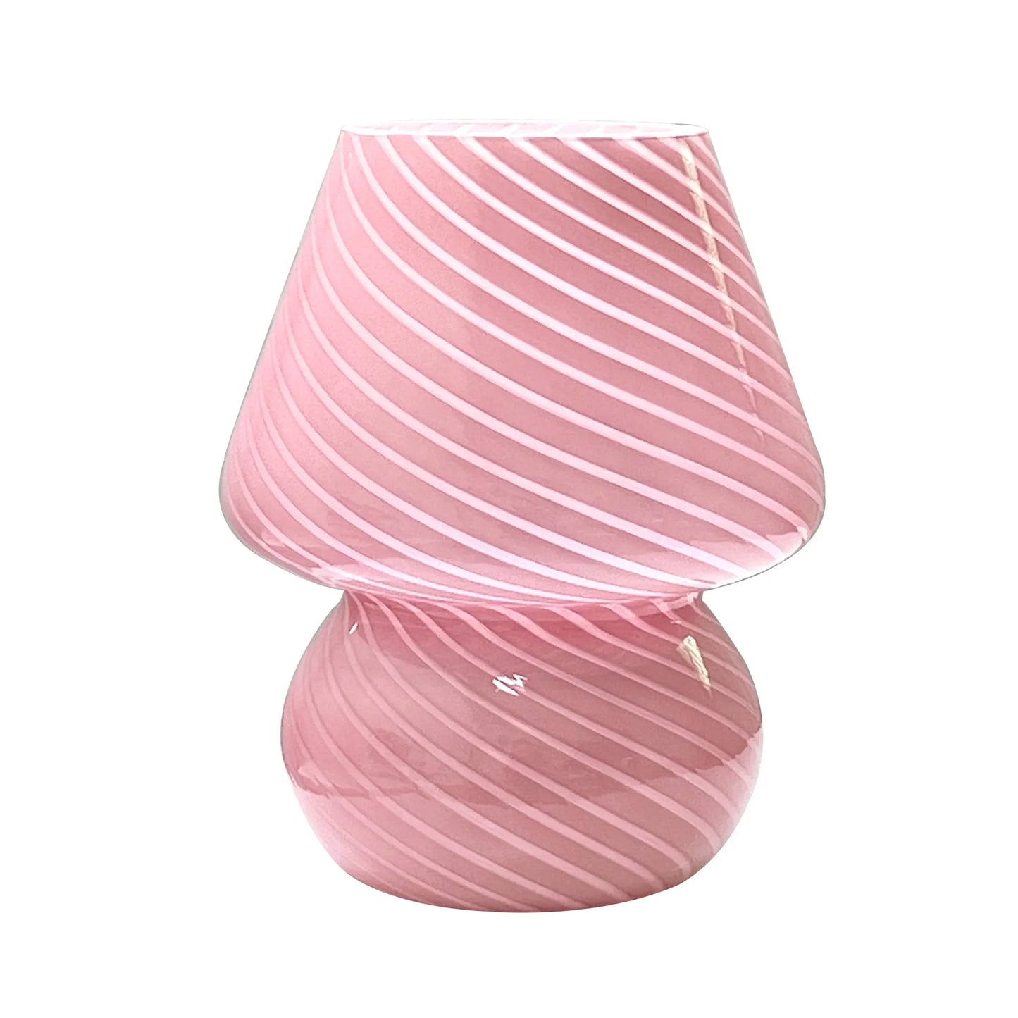 Murano Glass Mushroom Desk Lamp with Vintage Stripes