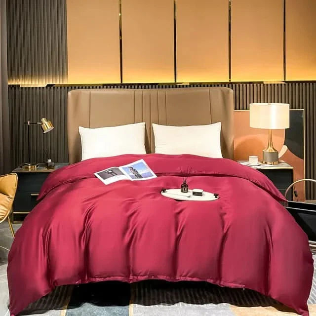 Luxurious Mulberry Silk Duvet Cover with Zipper Closure
