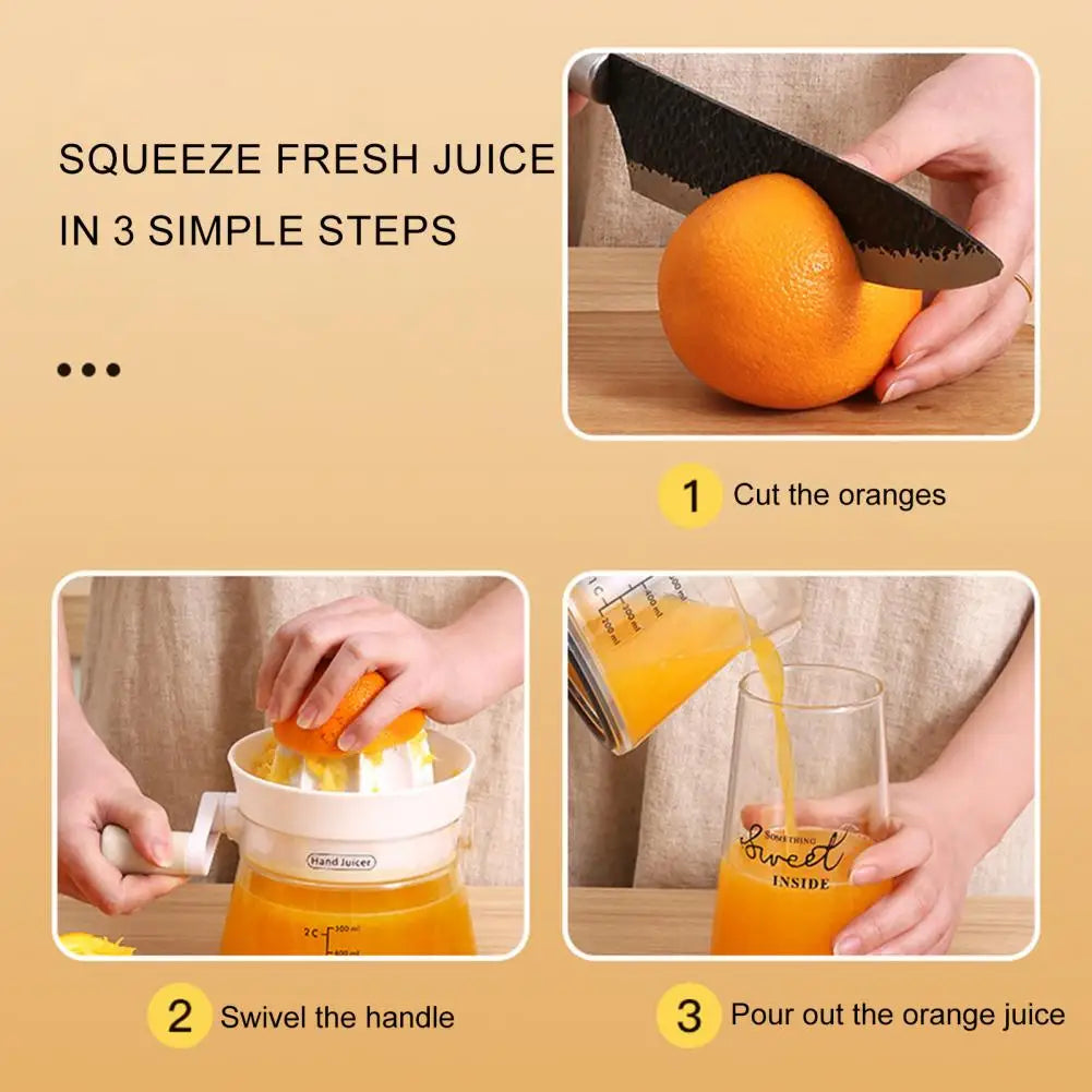 Handheld Ergonomic Lemon Juicer - Dual Press Manual Citrus Extractor