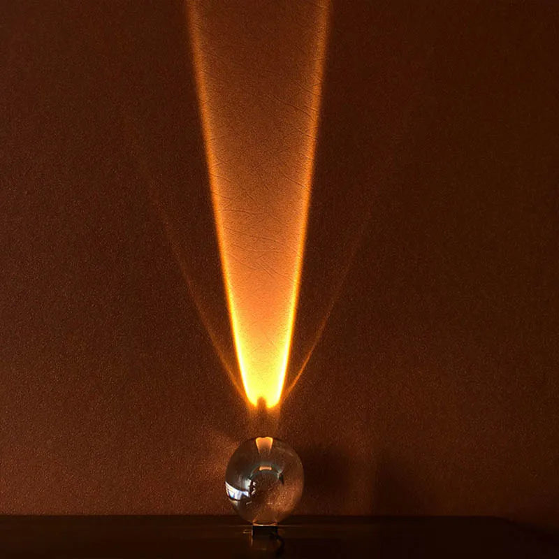 Crystal Sunset Sky Table Lamp with Eye of the Sky Motif