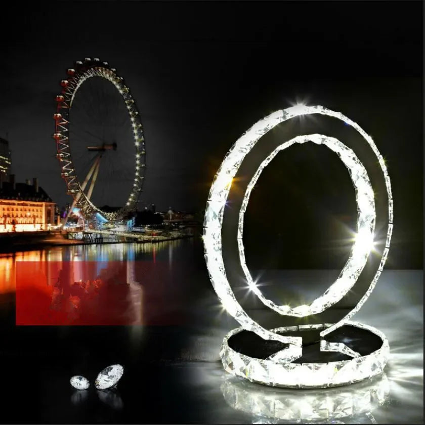 Chic Crystal Table Lamp with Modern Design