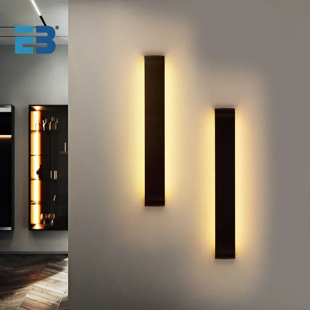 Modern LED Wall Light - Adjustable Color Temperature, Aluminum, Black or White, 5W-18W