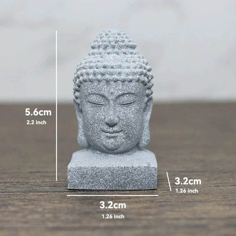Small Buddha Stone Statue for Zen Garden and Meditation