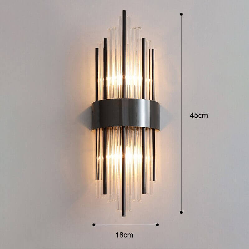 Art Deco Gold Wall Lights with Up & Down Shades