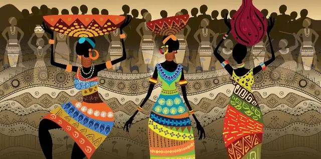 Abstract African Woman Canvas Art Print