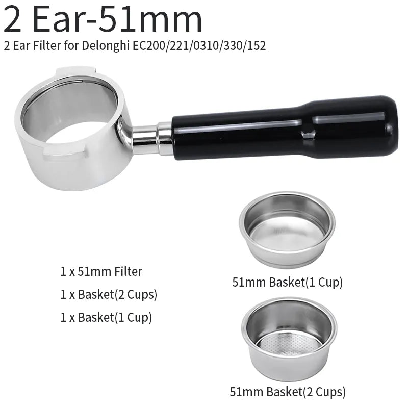 51mm Coffee Portafilter for Delonghi EC680 EC685 Espresso Machine