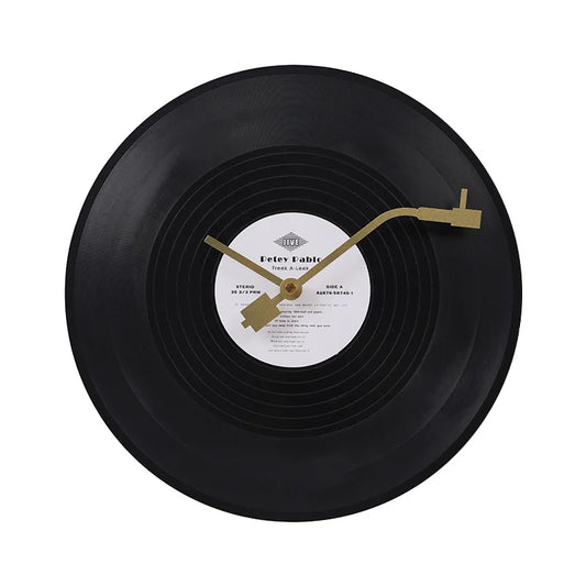 Musical Vinyl Record Wall Clock - Vintage Plastic Design