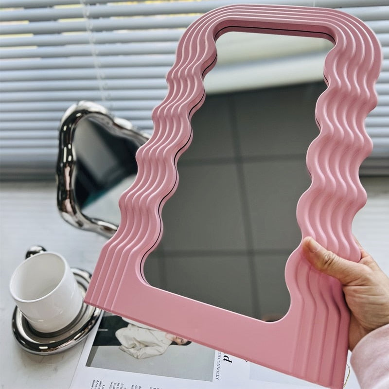 Wavy Retro Mirror in Fun Colors