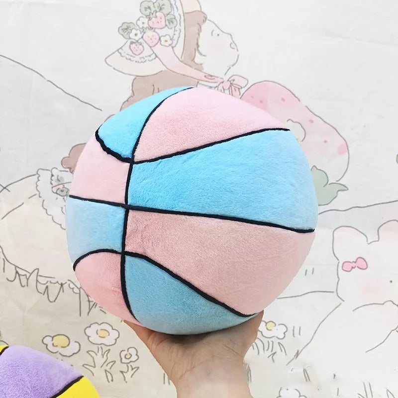 Basketball Plush Cushion - 11 Inch Decorative Accent