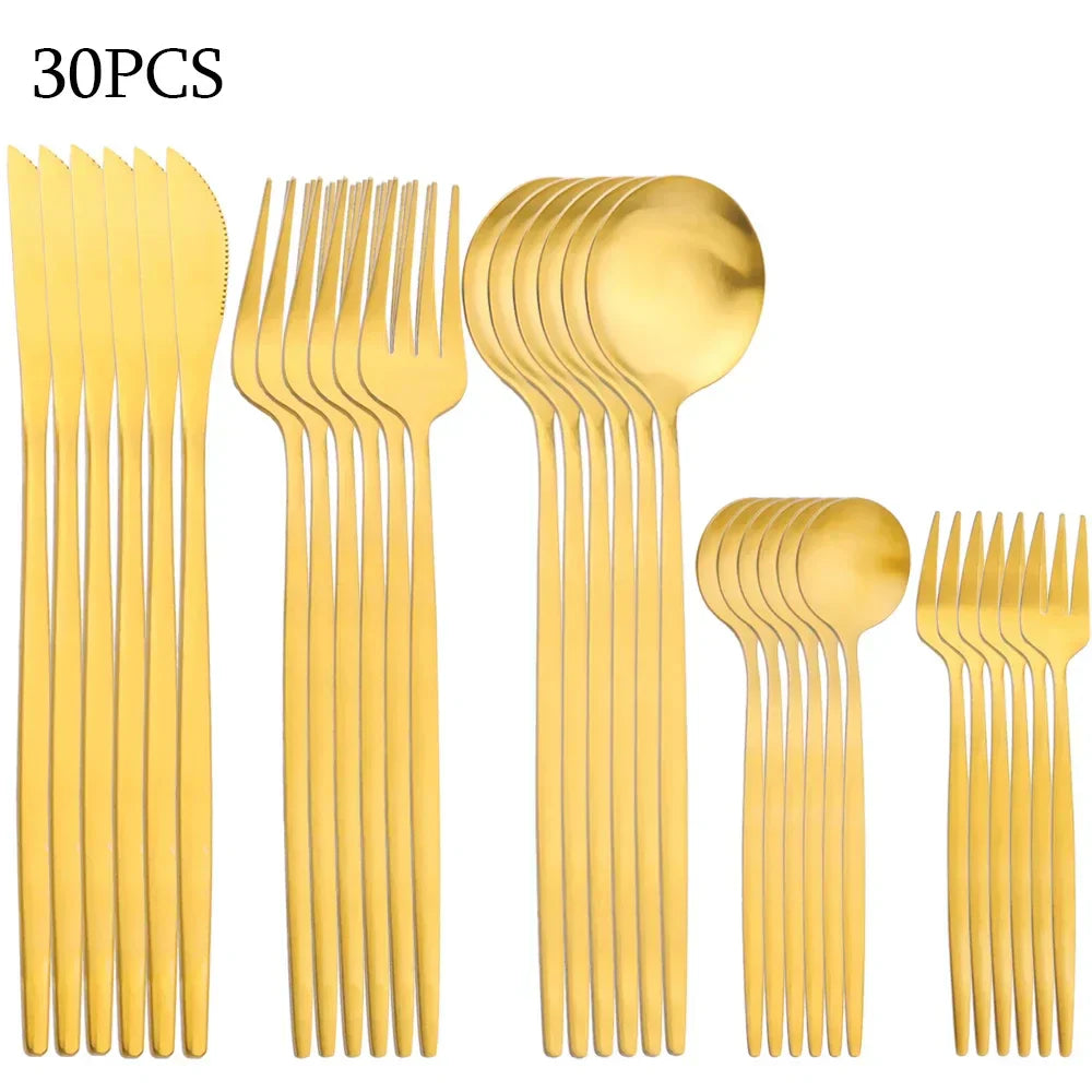 30-Piece Stainless Steel Cutlery Set