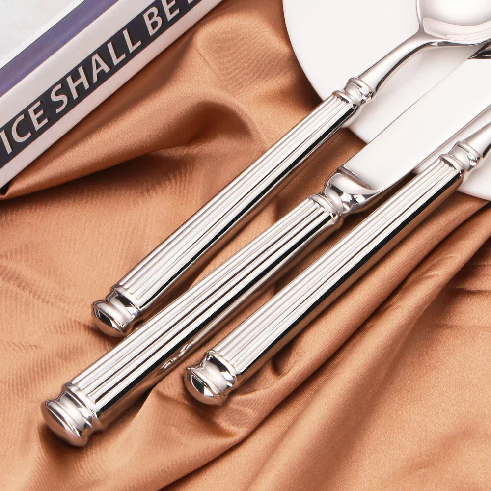 Stainless Steel Cutlery Set with Shiny Finish
