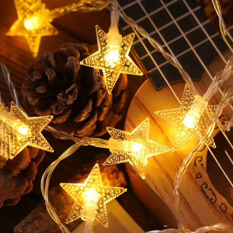 LED Star String Lights for Indoor and Outdoor Decoration