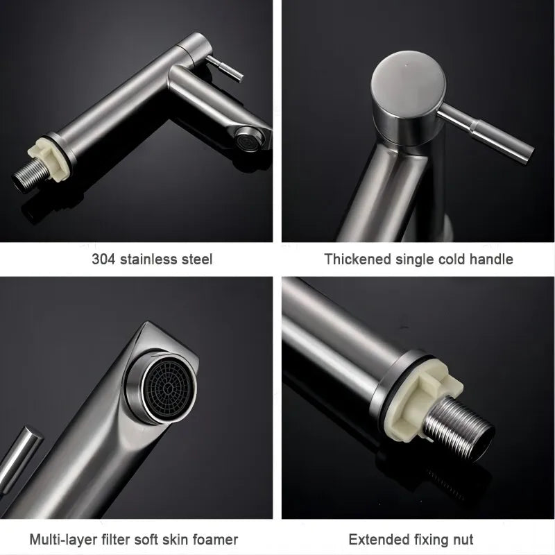 Stainless Steel Single Lever Sink Faucet with Eco-Friendly Design