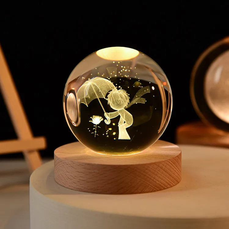3D Crystal Night Light – Unique Glass Gift for All Occasions