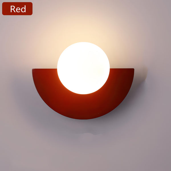 Nordic Half-Circle LED Wall Lamp in 6 Colors