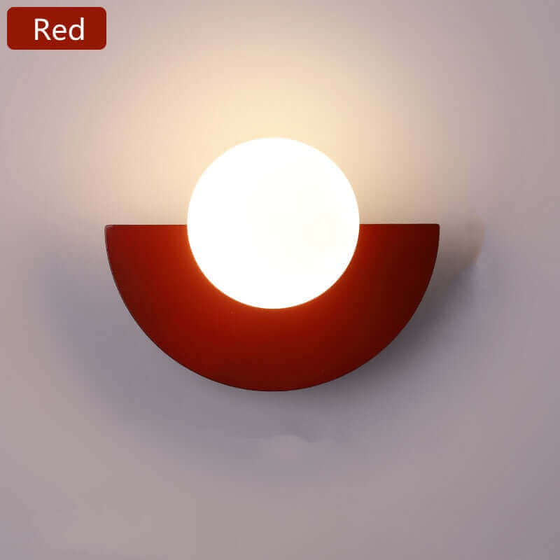 Half Moon Scandinavian Wall Light with LED and Touch Switch