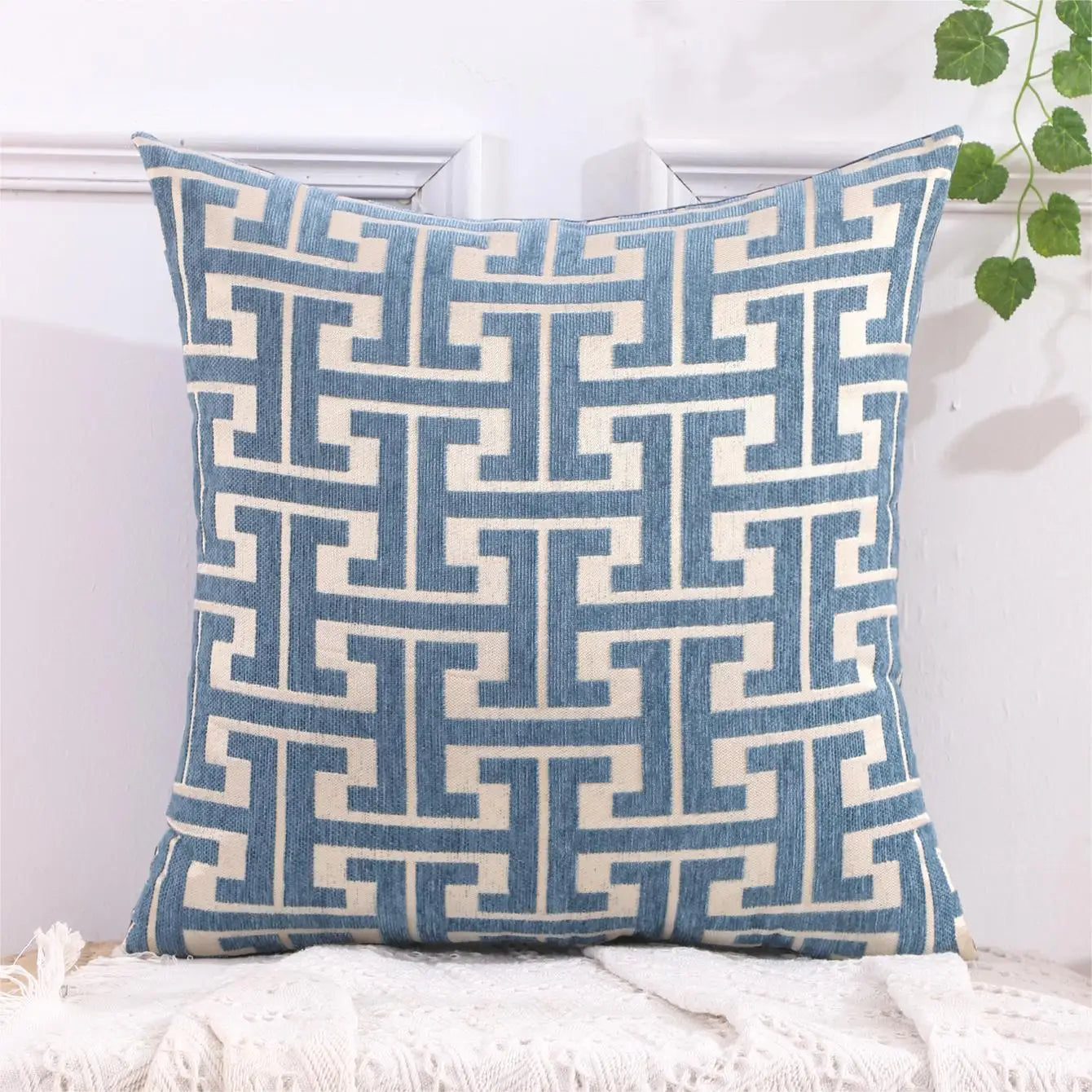 Striped Country Style Cushion Cover 18x18 Inch