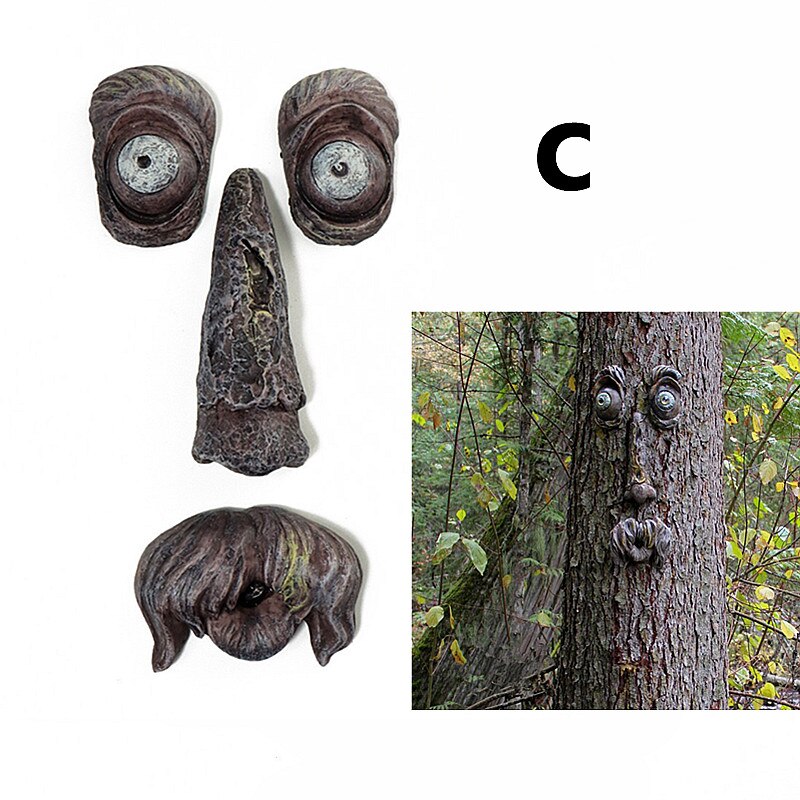 Tree Face Bird Feeder Station for Garden Decor