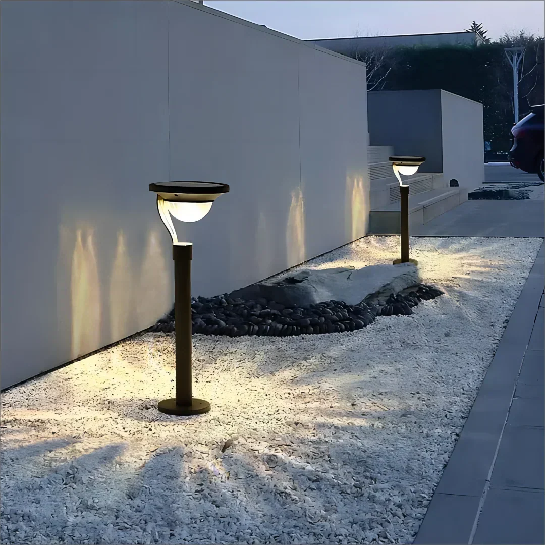 Solar Garden Lamp with Bright LED Light and Weatherproof Design