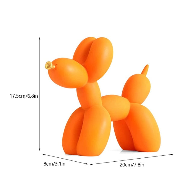 Resin Balloon Dog Sculpture - Modern Nordic Decor for Home and Office