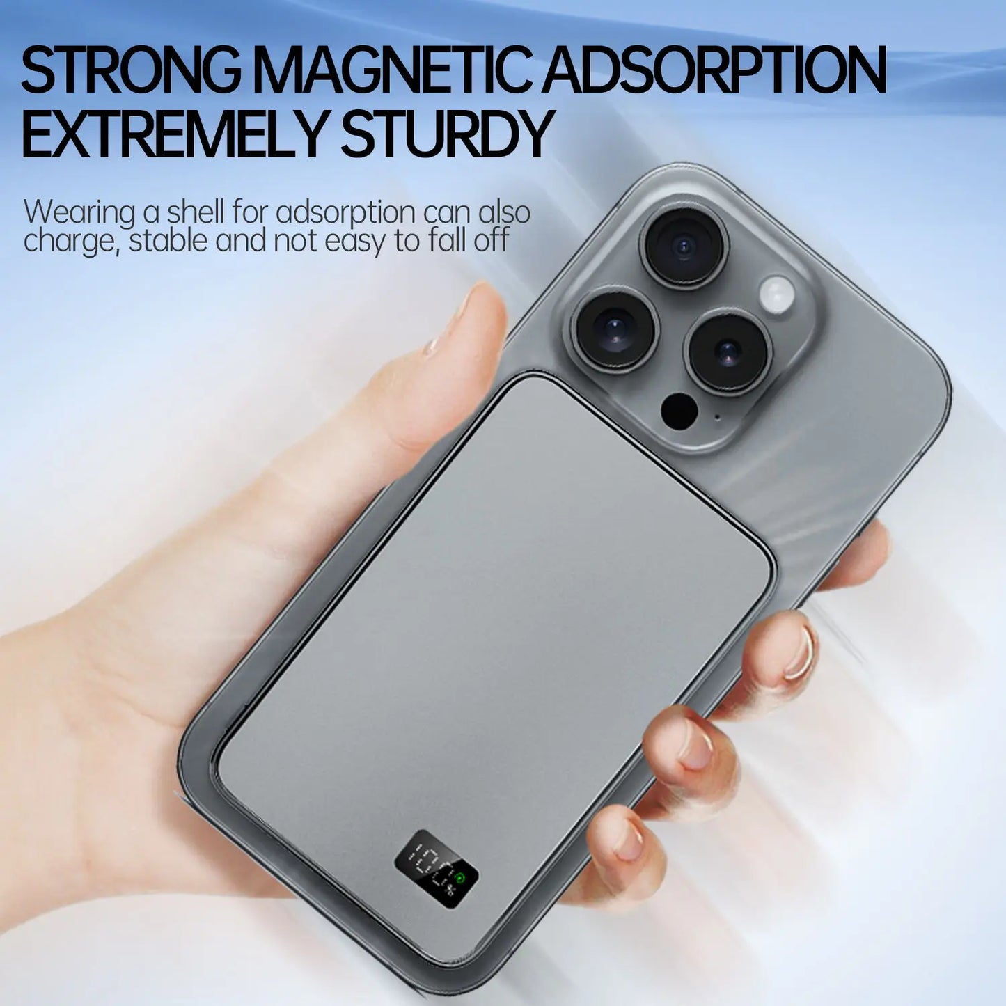 Ultra-Slim Magnetic Wireless Power Bank with LED Indicator