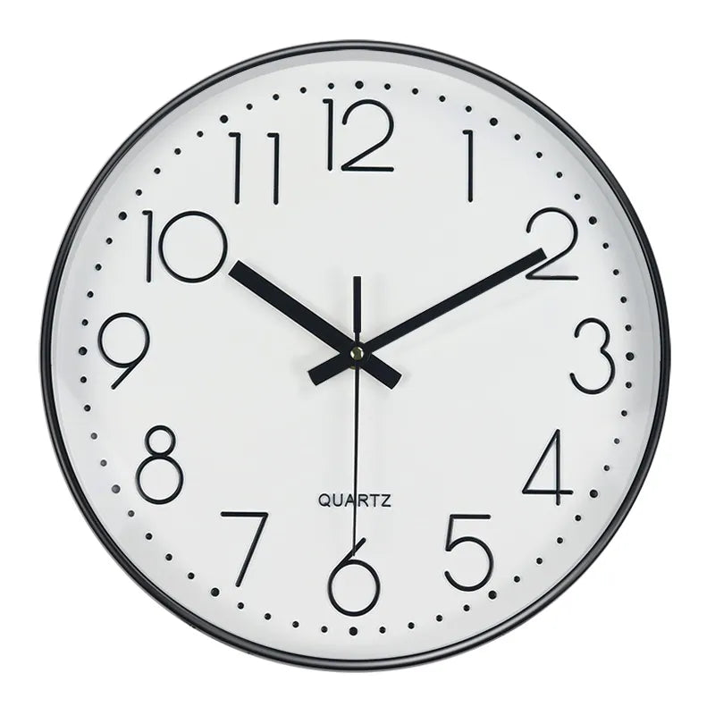 Minimalist 20 cm Nordic Wall Clock in Plastic and Glass