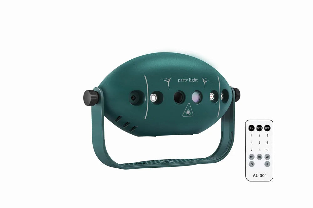 RGB Disco Laser Projector with Strobe Effect and Sound Activation for Parties and Events