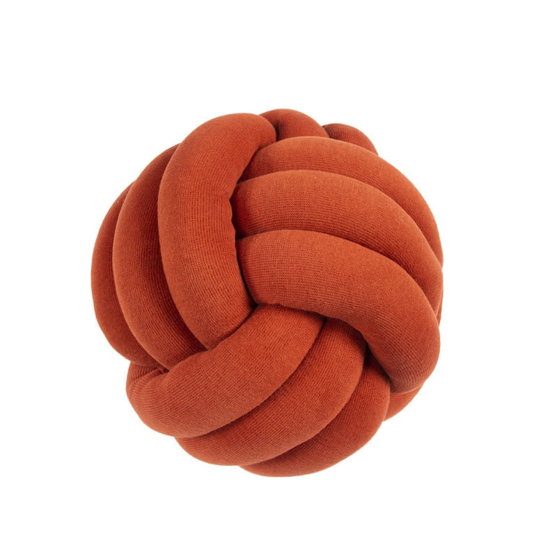 Knot Shaped Cotton Pillow - 11 Inch Diameter