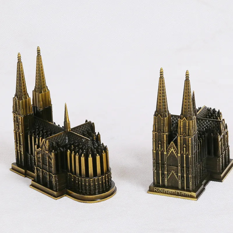 Cologne Cathedral Antique Bronze Metal Model Figurine