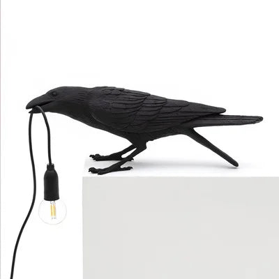 Modern Lucky Bird Table Lamp with Resin Design and LED Lighting