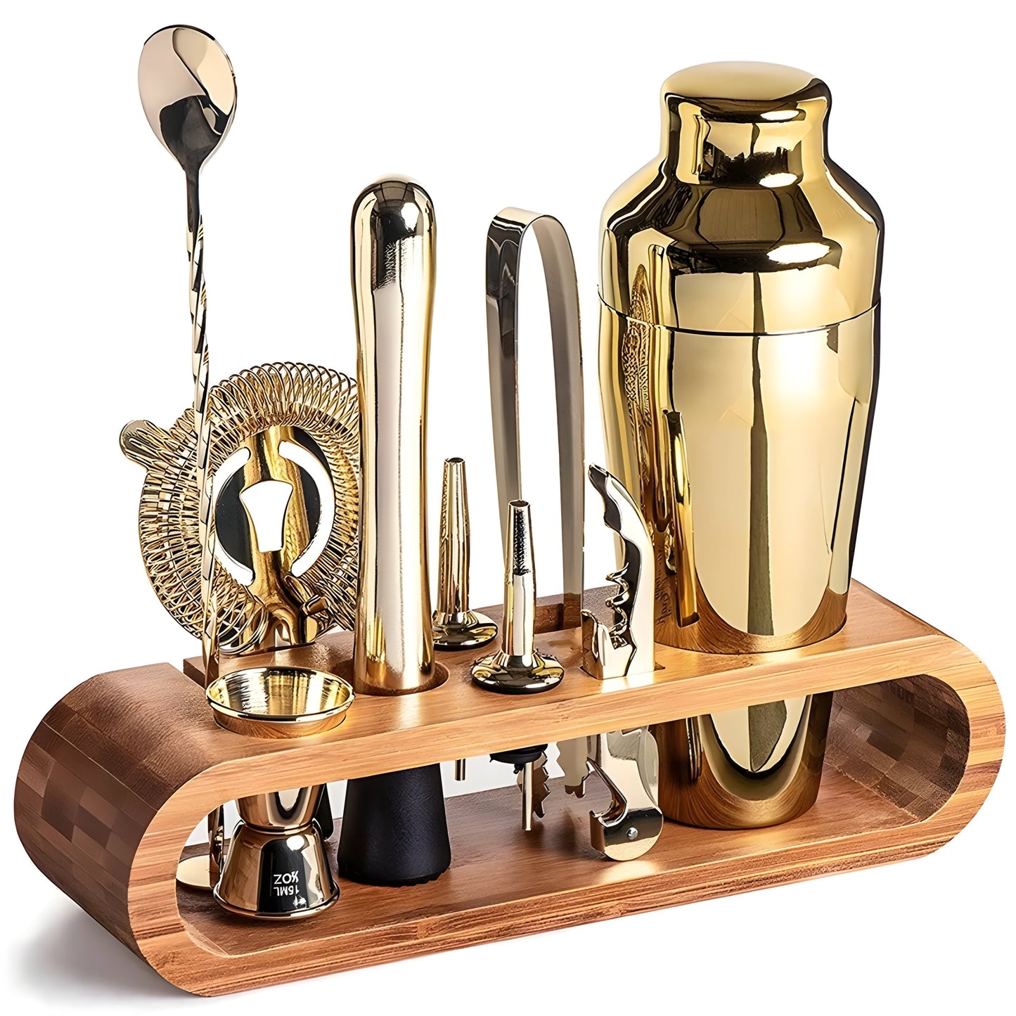 Premium Stainless Steel 10-Piece Cocktail Shaker Set