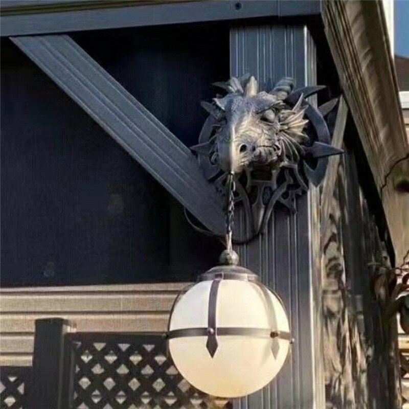 LED Dragon Head Lantern for Halloween Decoration