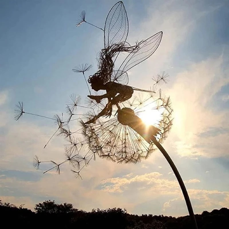 Fairy Garden Sculptures - Enchanting Dancing Fairies and Dandelions