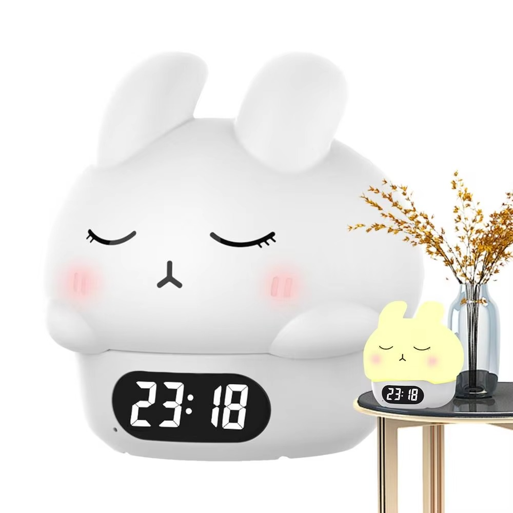 Bunny Digital Alarm Clock with Sleep Trainer and Night Light