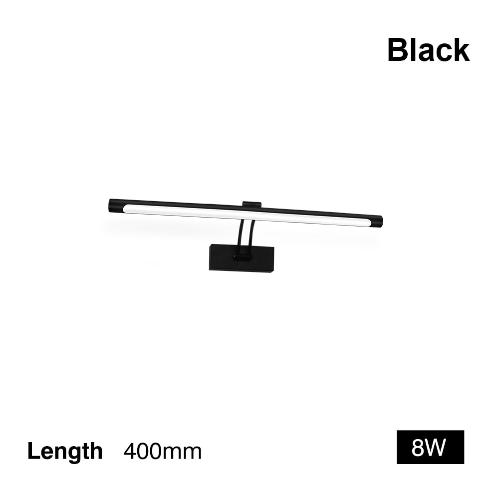 80-100cm Adjustable Black and Silver LED Wall Lamp