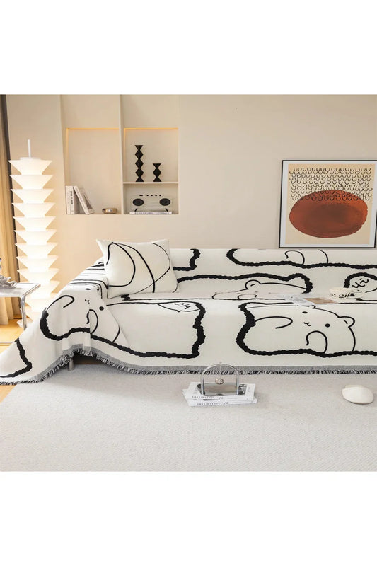 Polyester Living Room Sofa Cover
