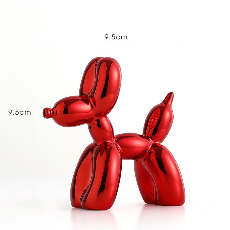 Balloon Dog Sculpture Resin Figurine for Home Decor