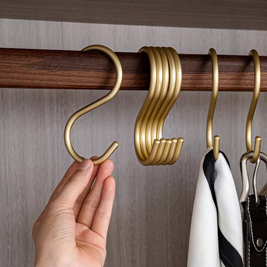 Elegant Metal Clothing Hooks for Wardrobe and Garment Rack
