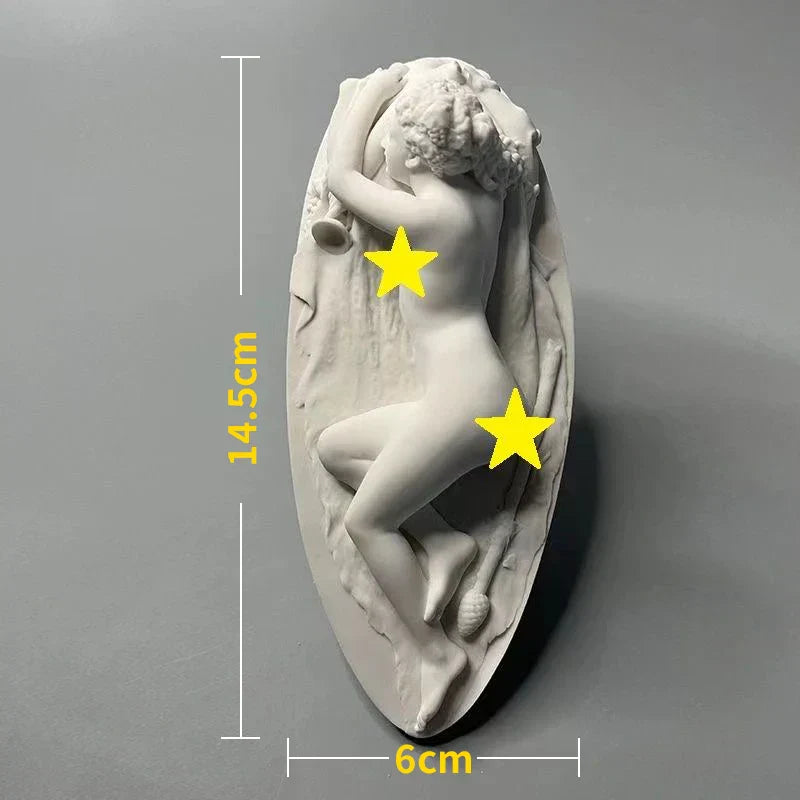 Nordic Character Plaster Figurine DIY Hand-Painted Art Decor