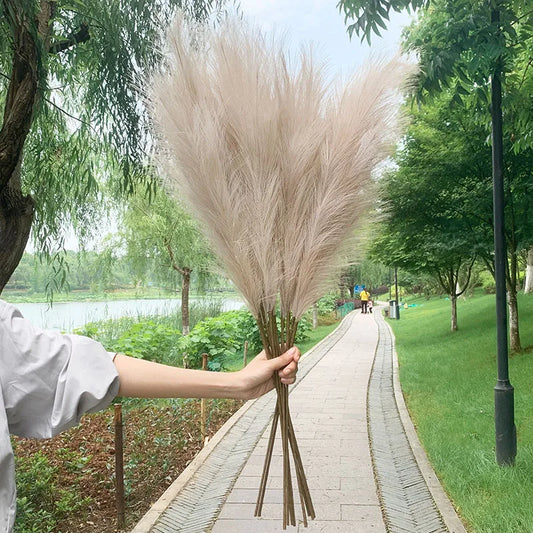 100 cm Artificial Pampas Grass Dried Flower Bouquet for Wedding Decoration