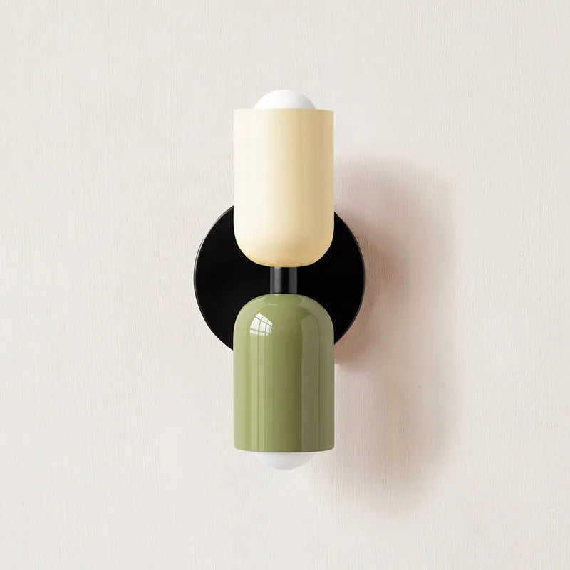 Double Headed Black Wall Lamp with Upward and Downward Light