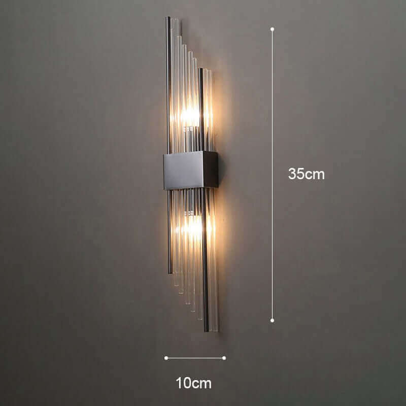 Art Deco Gold Wall Lights with Up & Down Shades