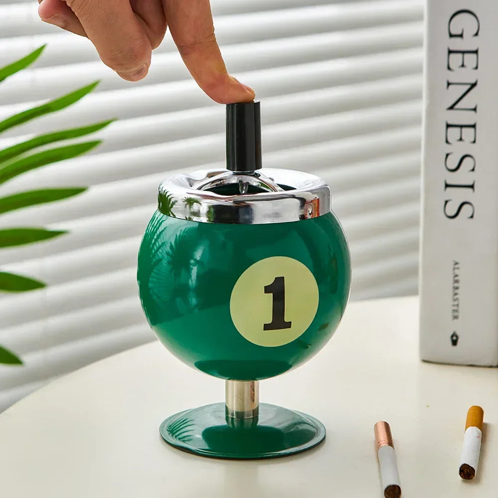Metal Billiard Ashtray for Gaming Area