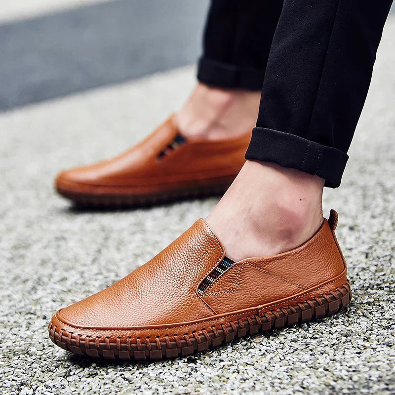Men's Slip-On Loafers with Flexible Non-Slip Sole for Everyday Comfort