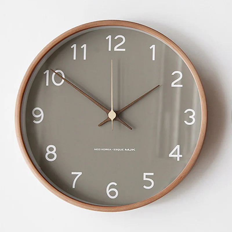Wood and Glass Minimalist Wall Clock