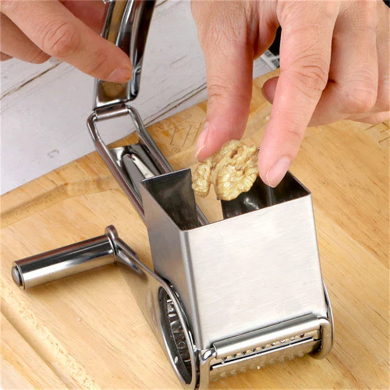 Stainless Steel Hand Grater with Rotating Mechanism