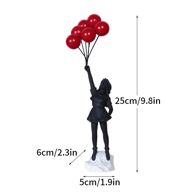 Banksy Flower Thrower Resin Sculpture Handcrafted Pop Art Figurine